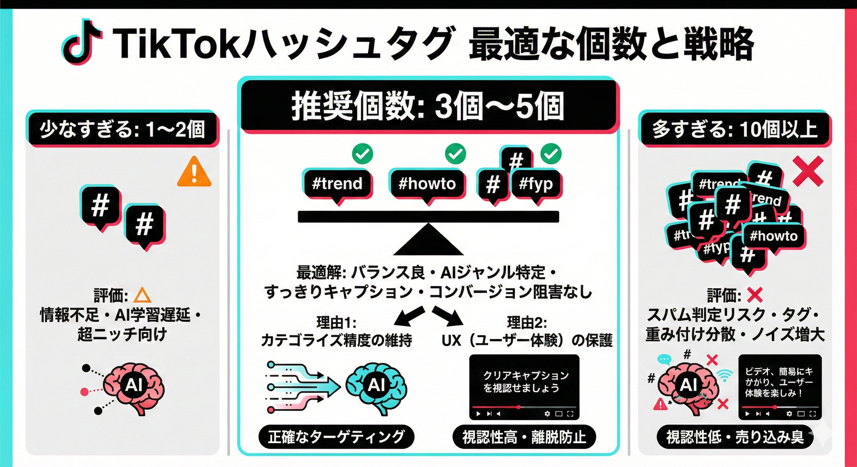 TikTokハッシュタグの最適な個数は何個ですか?
