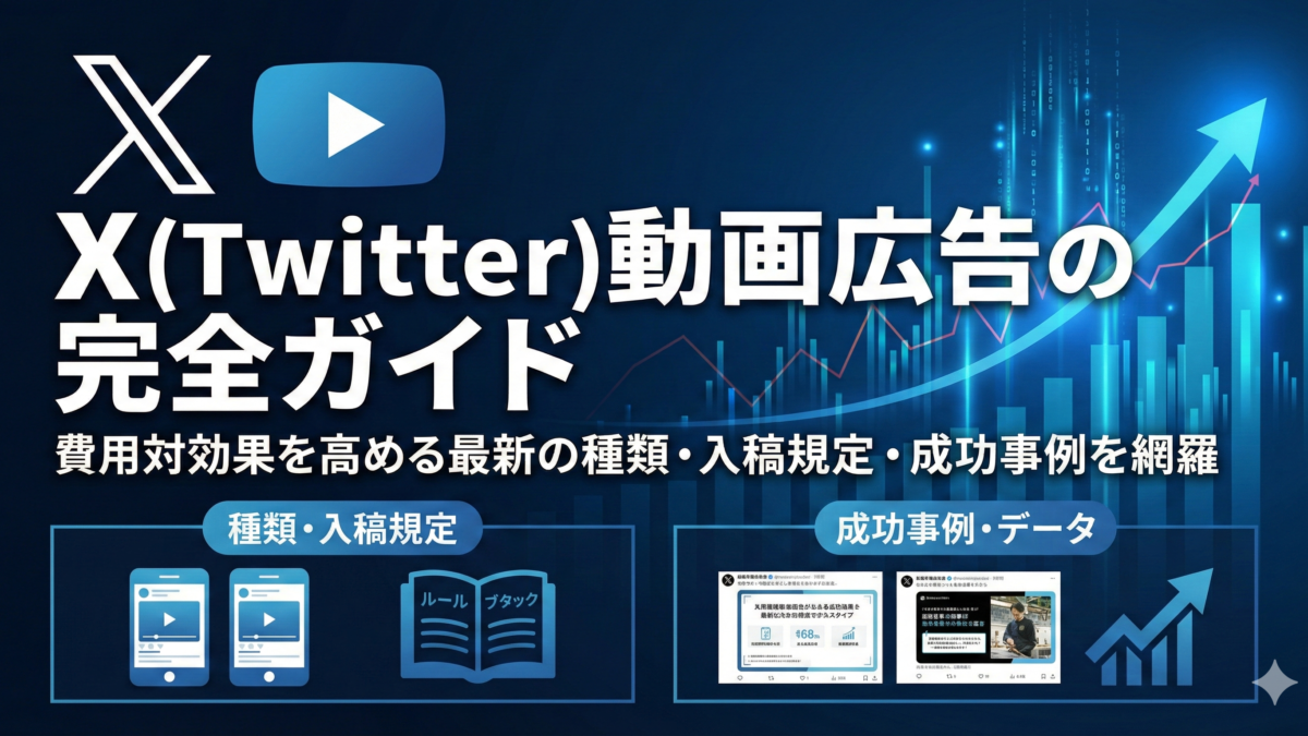 X(Twitter)動画広告の完全ガイド｜費用対効果を高める最新の種類・入稿規定・成功事例を網羅