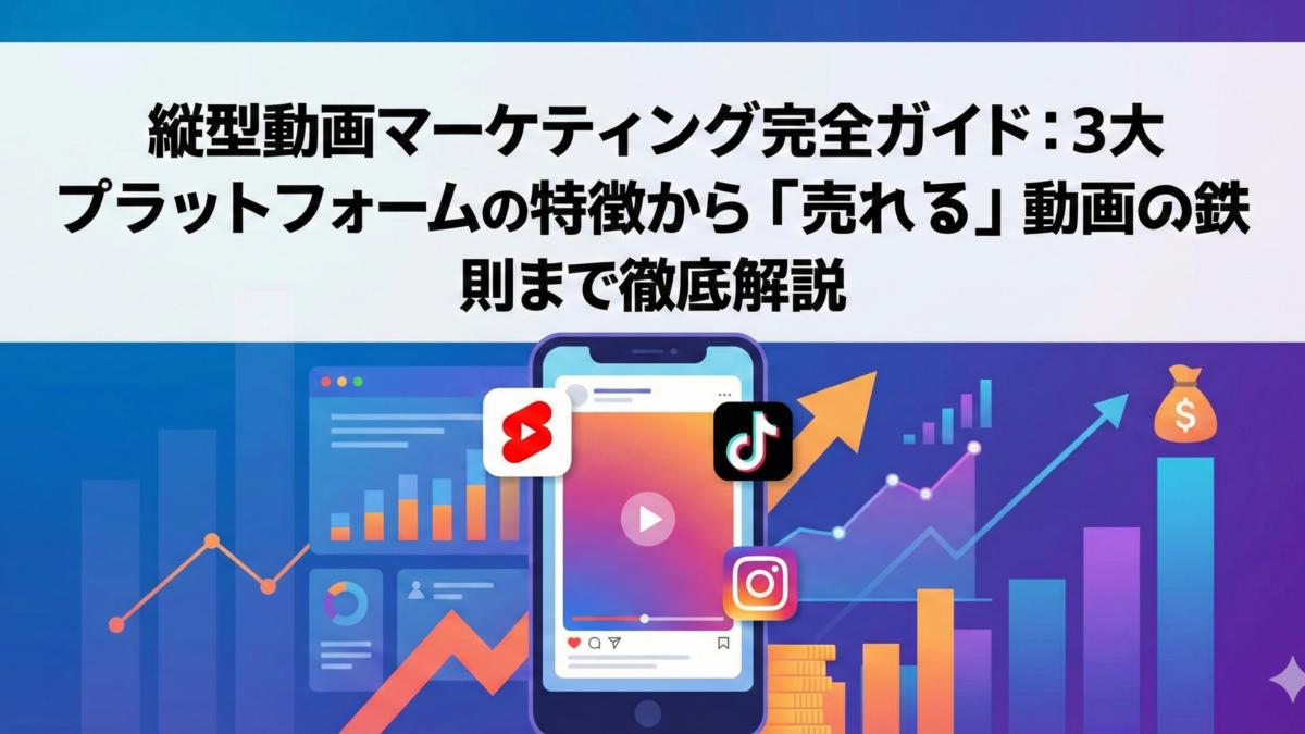 縦型動画マーケティング完全ガイド:3大プラットフォームの特徴から「売れる」動画の鉄則まで徹底解説