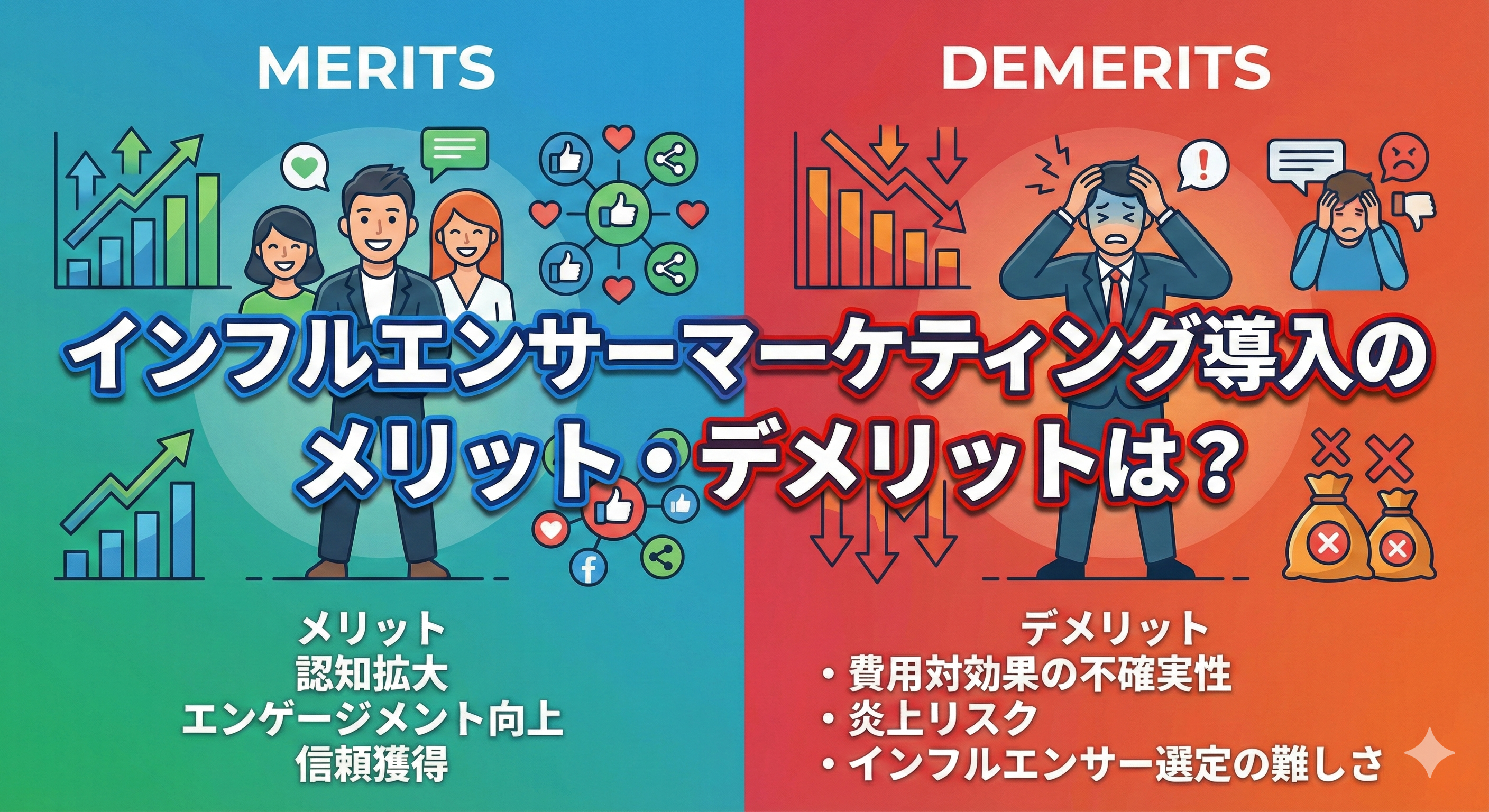 インフルエンサーマーケティング導入のメリット・デメリットは？