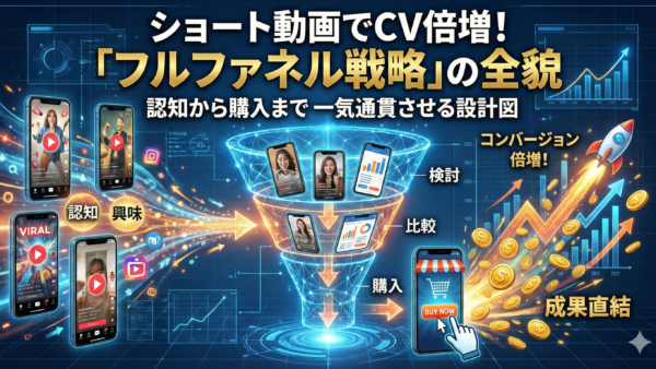 ショート動画でコンバージョンを倍増させる「フルファネル戦略」とは？認知から購入までを一気通貫させる設計図
