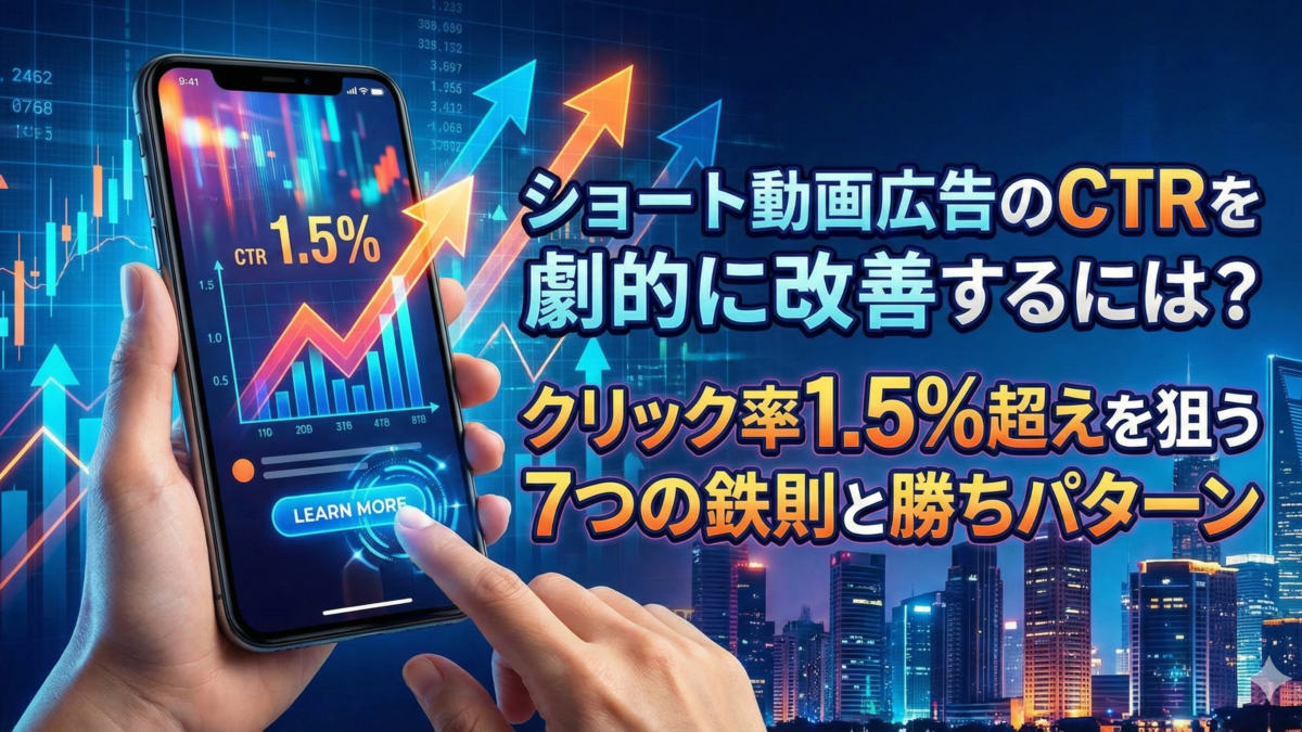ショート動画広告のCTRを劇的に改善するには?クリック率1.5%超えを狙う7つの鉄則と勝ちパターン