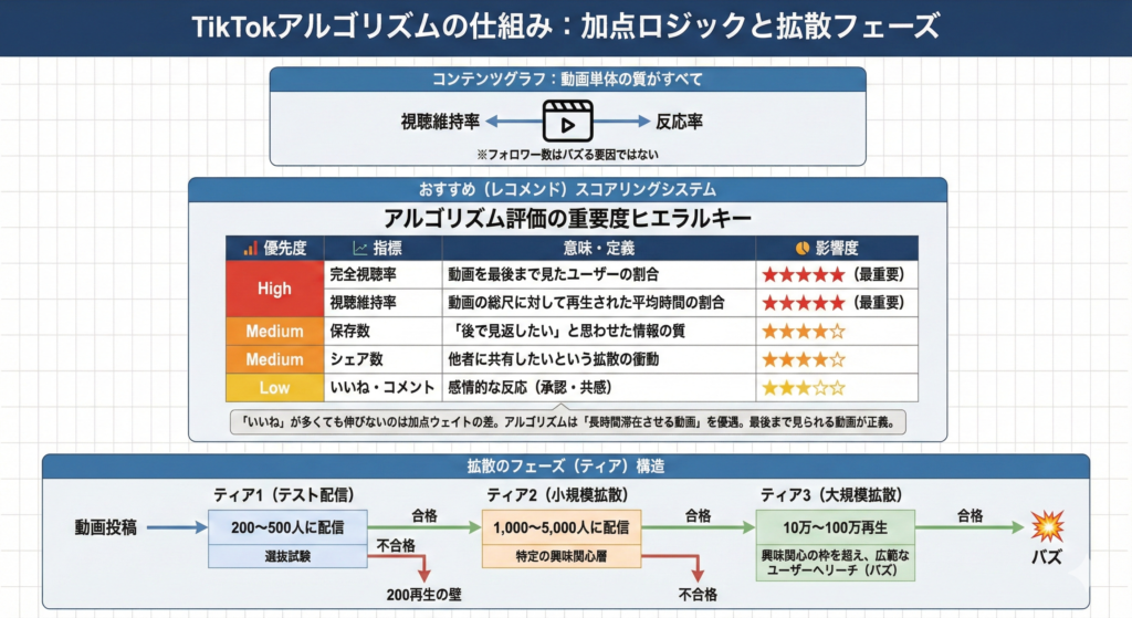 TikTokのアルゴリズムはどういう仕組みですか?(加点ロジックの解説)