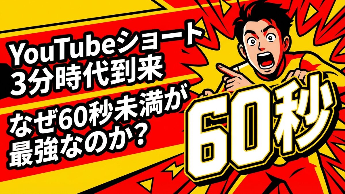 YouTubeショート「3分時代」の到来。なぜ今、動画の長さが運命を分けるのか