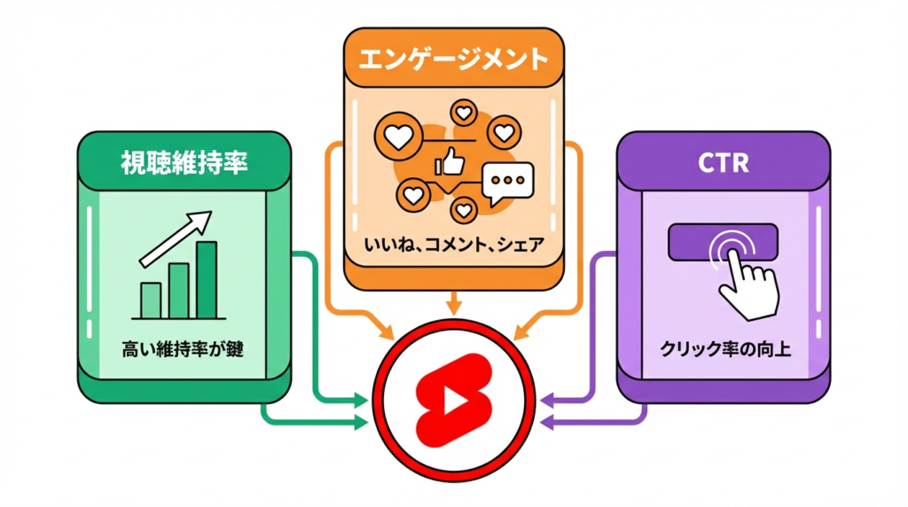 YouTubeショートのアルゴリズム、3つの核心