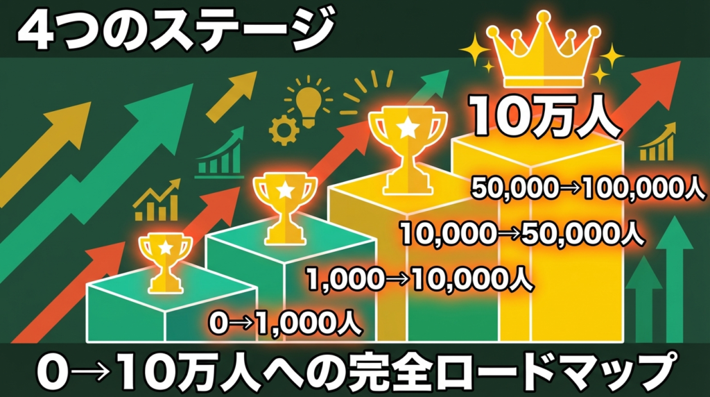 フォロワー0から10万人を達成する「4つのステージ別戦略」