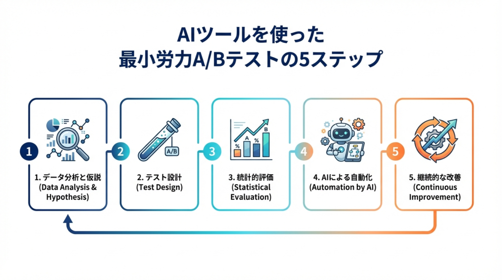 【実践編】AIツールを使った最小労力A/Bテストの5ステップ