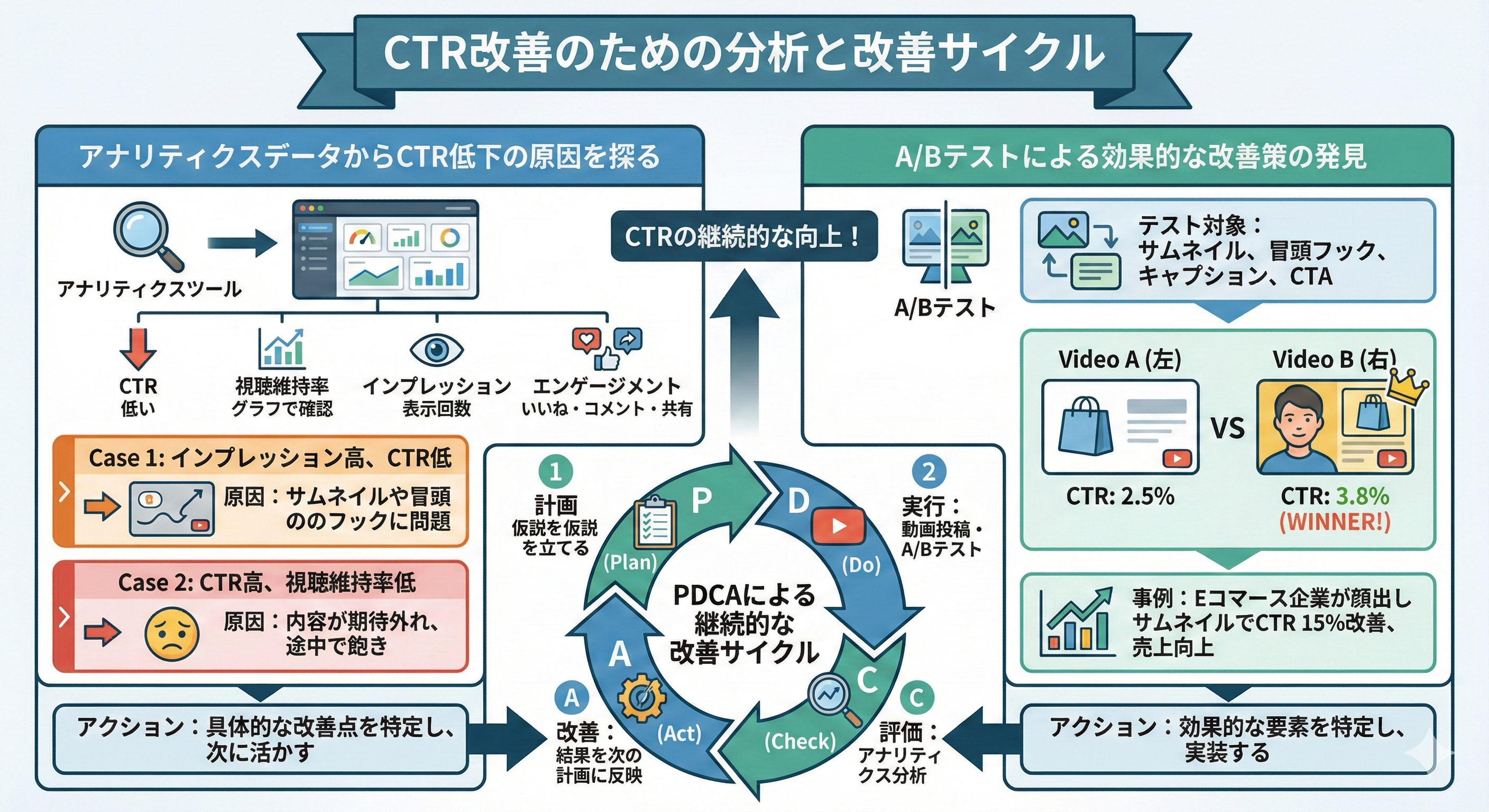 CTR改善のための分析と改善サイクル