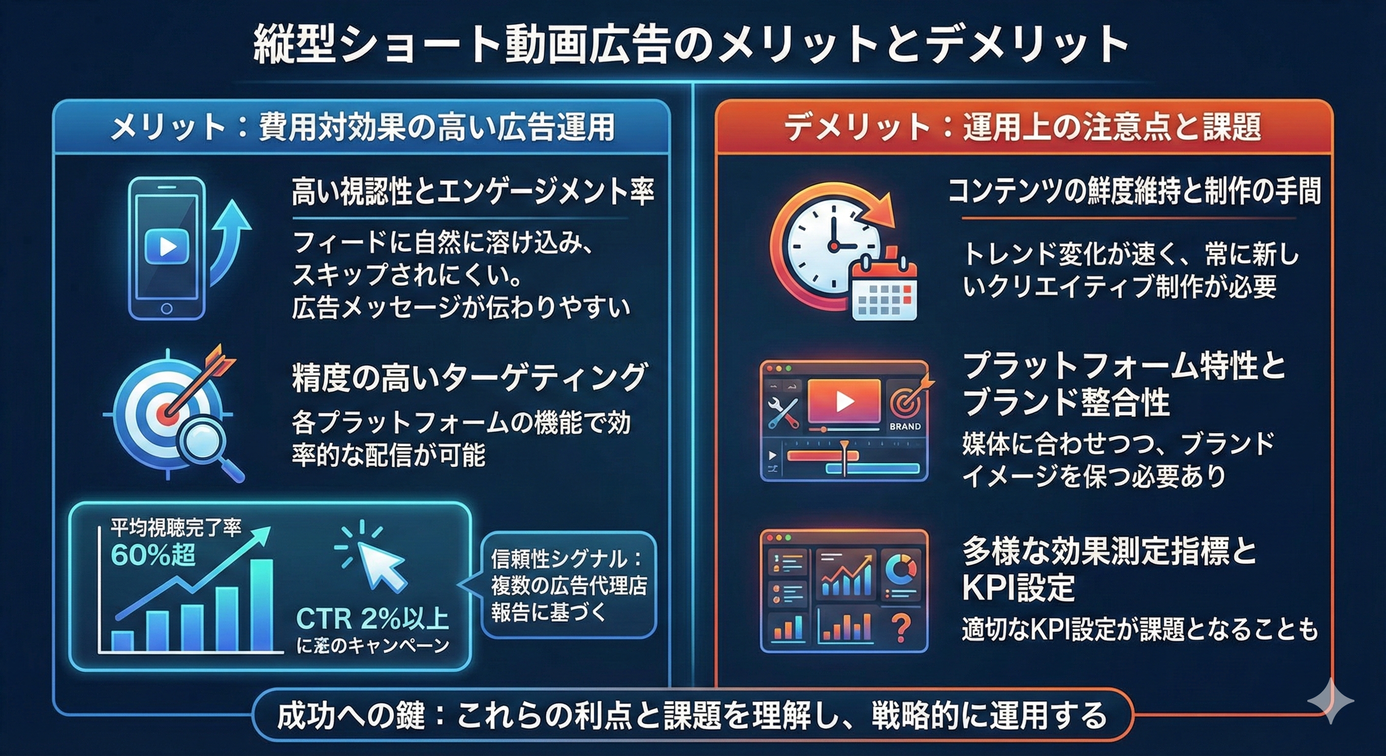 縦型ショート動画広告のメリットとデメリットは何ですか?