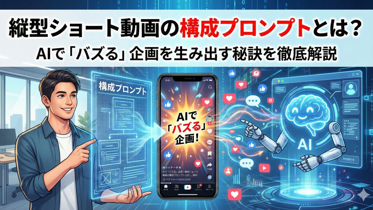 縦型ショート動画の構成プロンプトとは?AIで「バズる」企画を生み出す秘訣を徹底解説