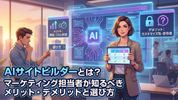 AIサイトビルダーとは？マーケティング担当者が知るべきメリット・デメリットと選び方