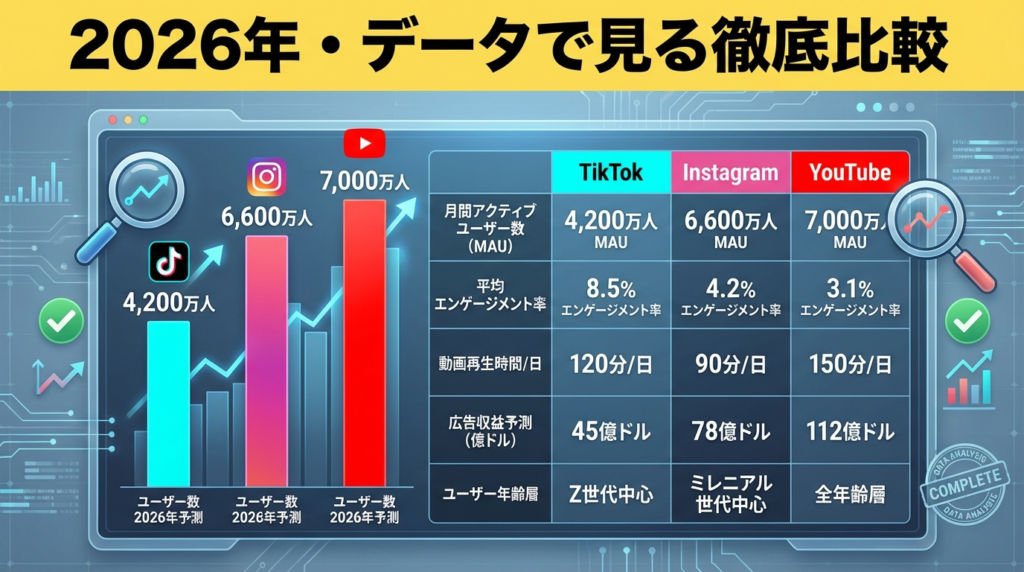 【データで見る】2026年・3大プラットフォーム徹底比較
