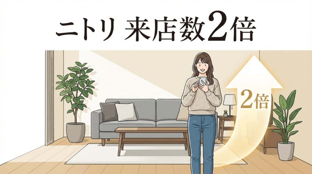 【事例④】ニトリ|若年層来店数が前年比2倍に