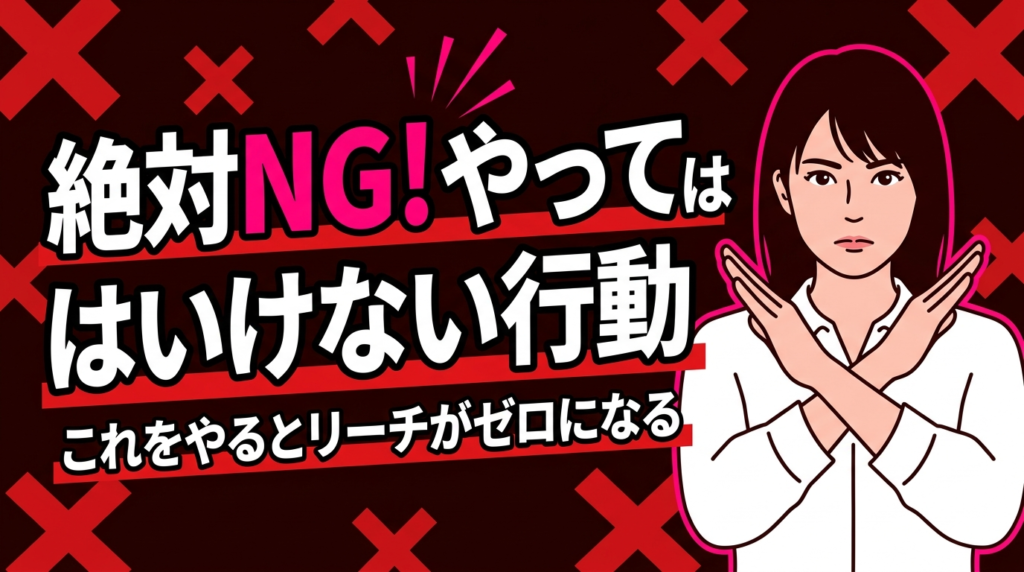 絶対にやってはいけないNGアクション