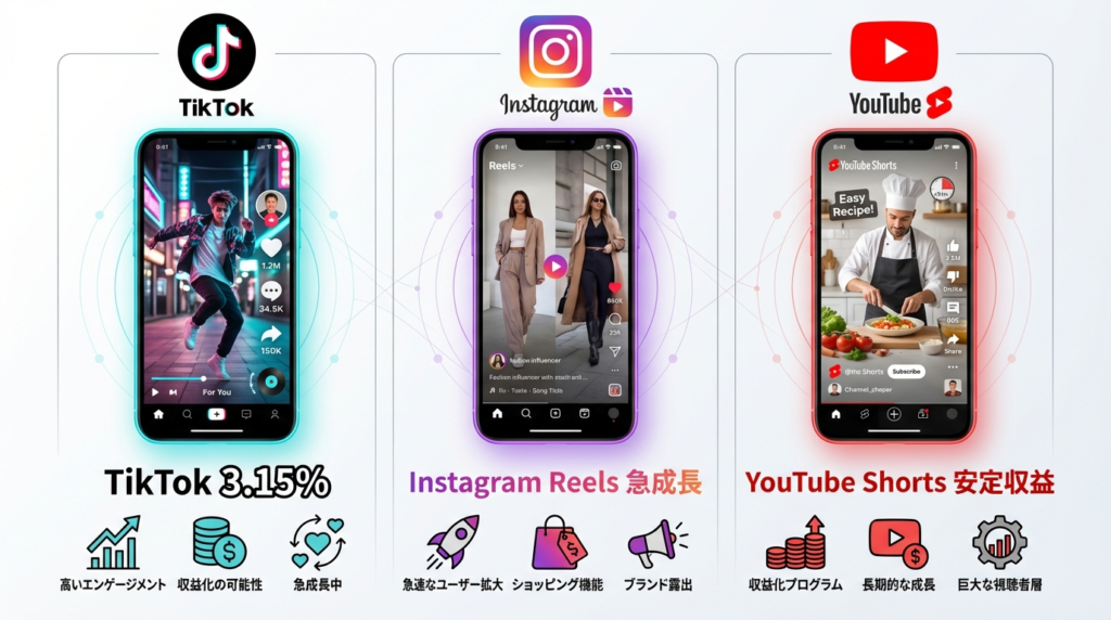 3大プラットフォームの勢力図