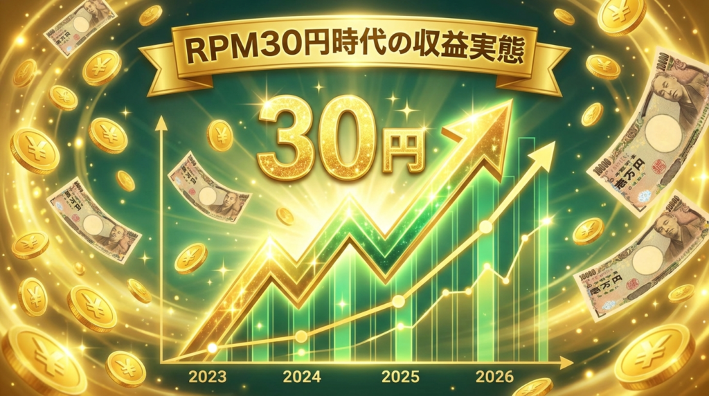 RPM30円時代の収益実態【2026年データ】