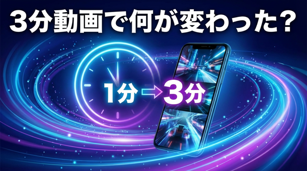 3分動画対応で何が変わったのか