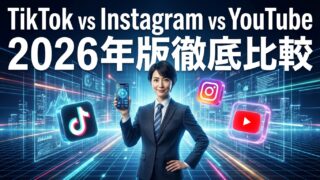 【9割が選択ミス】TikTok vs Instagram vs YouTube｜2026年版・失敗しないSNSの選び方