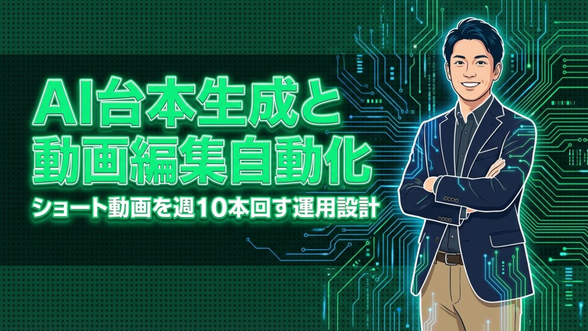 AI台本生成と動画編集自動化 アイキャッチ
