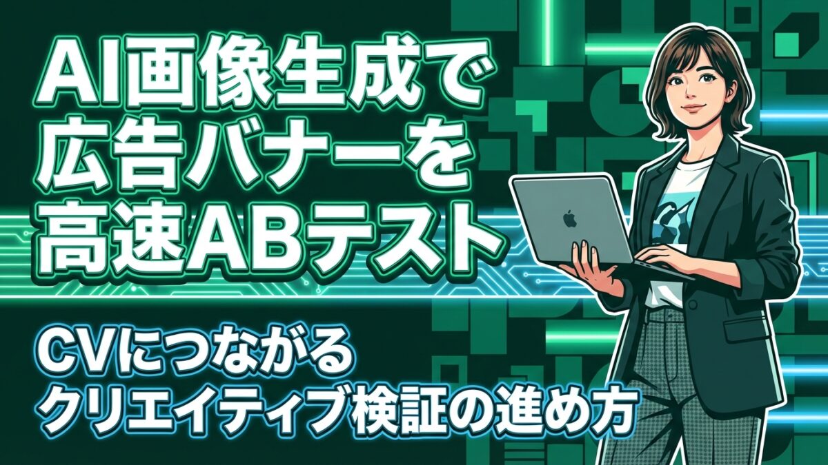 AI画像生成で広告バナーを高速ABテスト アイキャッチ