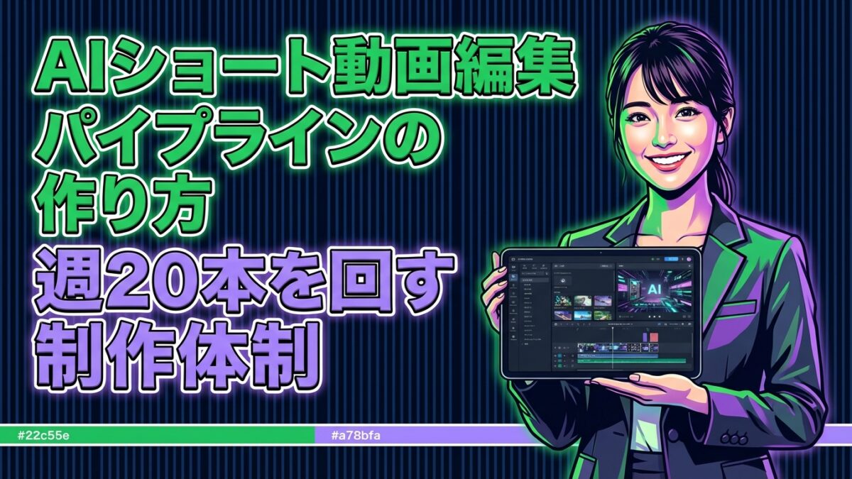 AIショート動画編集パイプラインの作り方 アイキャッチ