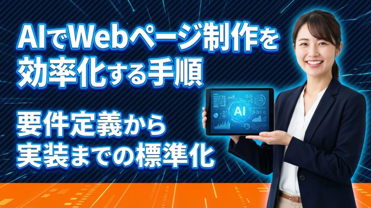 AIでWebページ制作を効率化する手順 アイキャッチ