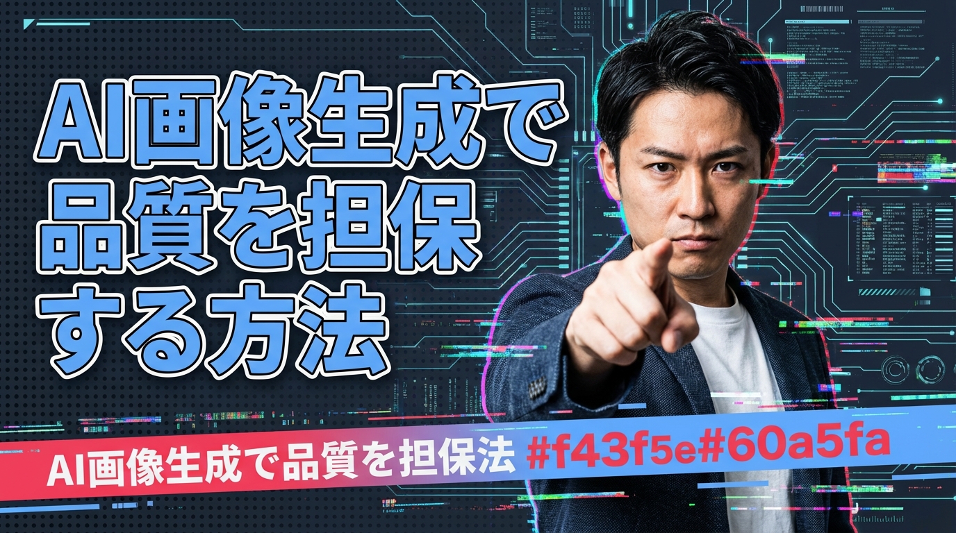 AI画像生成で品質を担保する方法