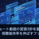 AIでショート動画の冒頭3秒を最適化する方法｜視聴維持率を伸ばすフック設計