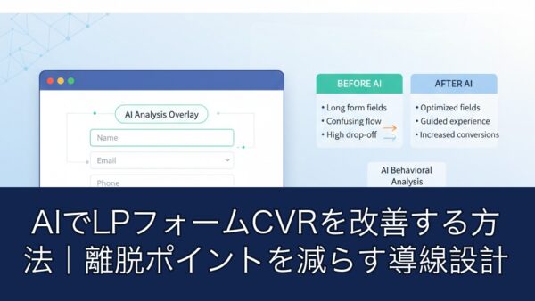AIでLPフォームCVRを改善する方法｜離脱ポイントを減らす導線設計