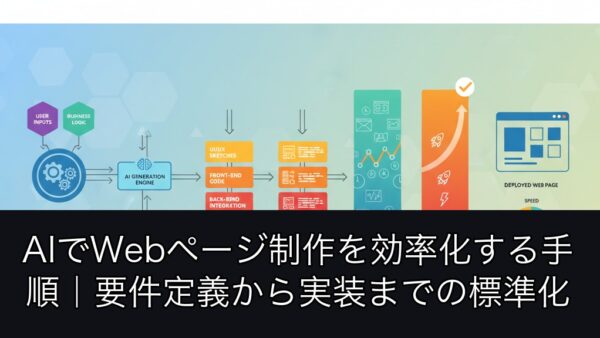 AIでWebページ制作を効率化する手順｜要件定義から実装までの標準化