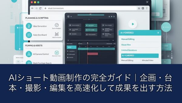 AIショート動画制作の完全ガイド｜企画・台本・撮影・編集を高速化して成果を出す方法