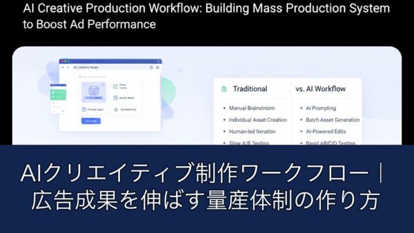 AIクリエイティブ制作ワークフロー｜広告成果を伸ばす量産体制の作り方