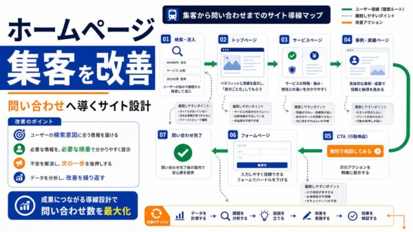 ホームページ集客を改善する方法｜問い合わせにつながるサイト設計