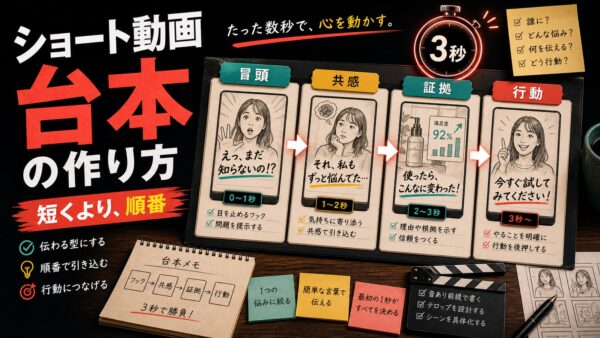 ショート動画台本の作り方｜冒頭3秒からCTAまでの構成例