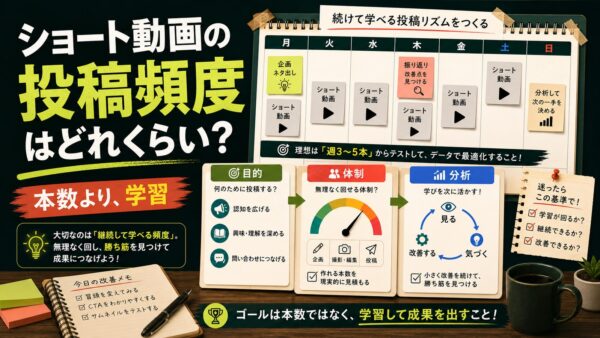 ショート動画の投稿頻度はどれくらい？運用目的別の考え方を解説