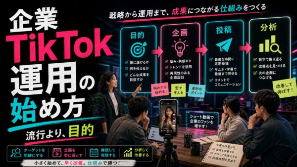 企業TikTok運用の始め方｜目的設計・企画・分析まで解説